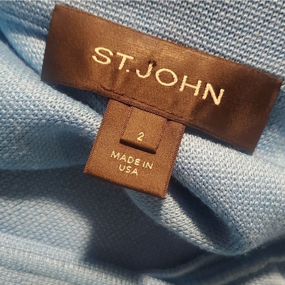 St John 100% Wool light blue knit‎ jacket - Picture 12 of 15